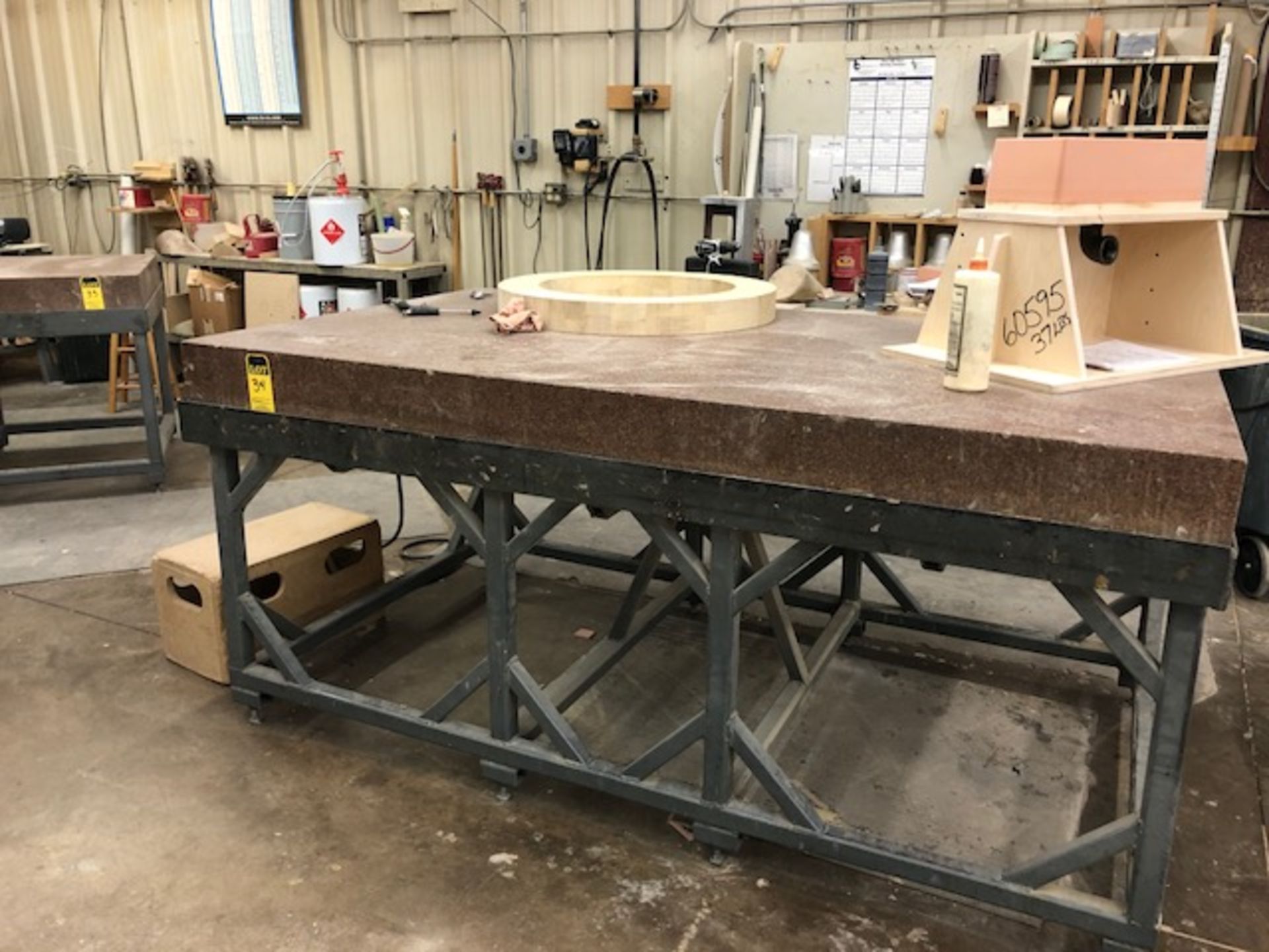 48" x 84" granite surface plate with stand - removal available October 26, 2018