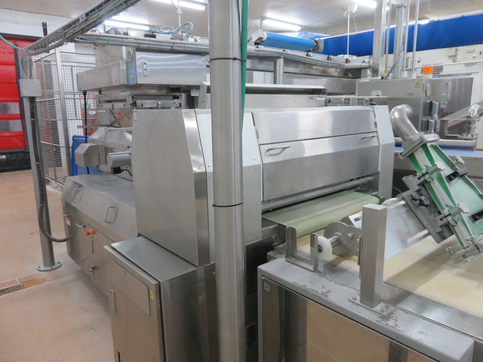 Complete Rheon sheet making line/Fat Pump/Stretcher/Compact sheet maker / VX602 900mm belt LO£1500 - Image 9 of 25