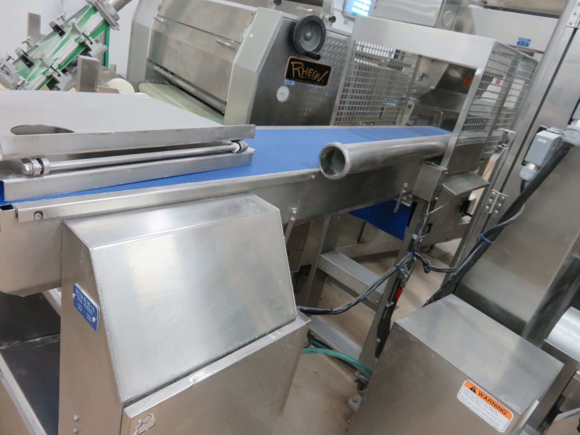 Complete Rheon sheet making line/Fat Pump/Stretcher/Compact sheet maker / VX602 900mm belt LO£1500 - Image 25 of 25