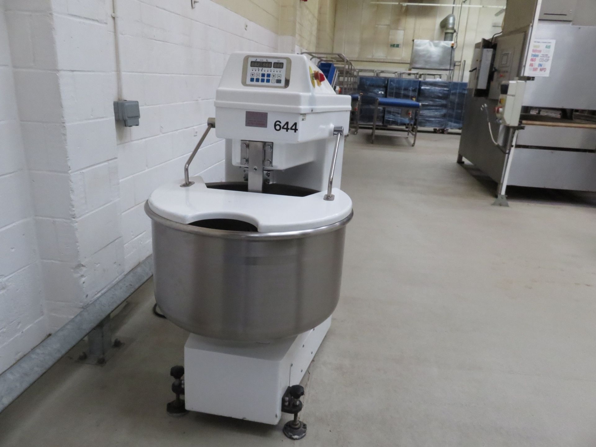 Spiral Mixer by RexTec. 80 ltr. S/s bowl. 2 speed forward & reverse. Lift out charge £30 - Image 2 of 4