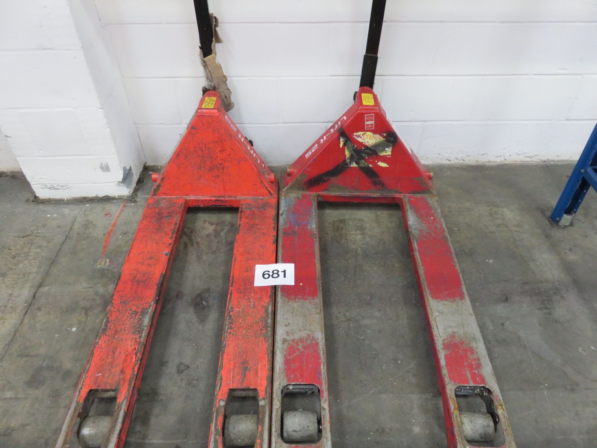 2 x Pallet Trucks. Lift out charge £10