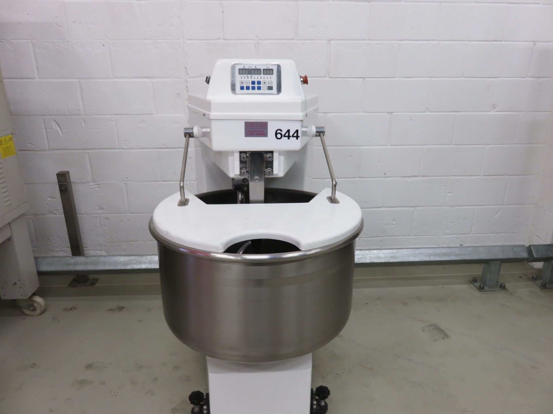 Spiral Mixer by RexTec. 80 ltr. S/s bowl. 2 speed forward & reverse. Lift out charge £30