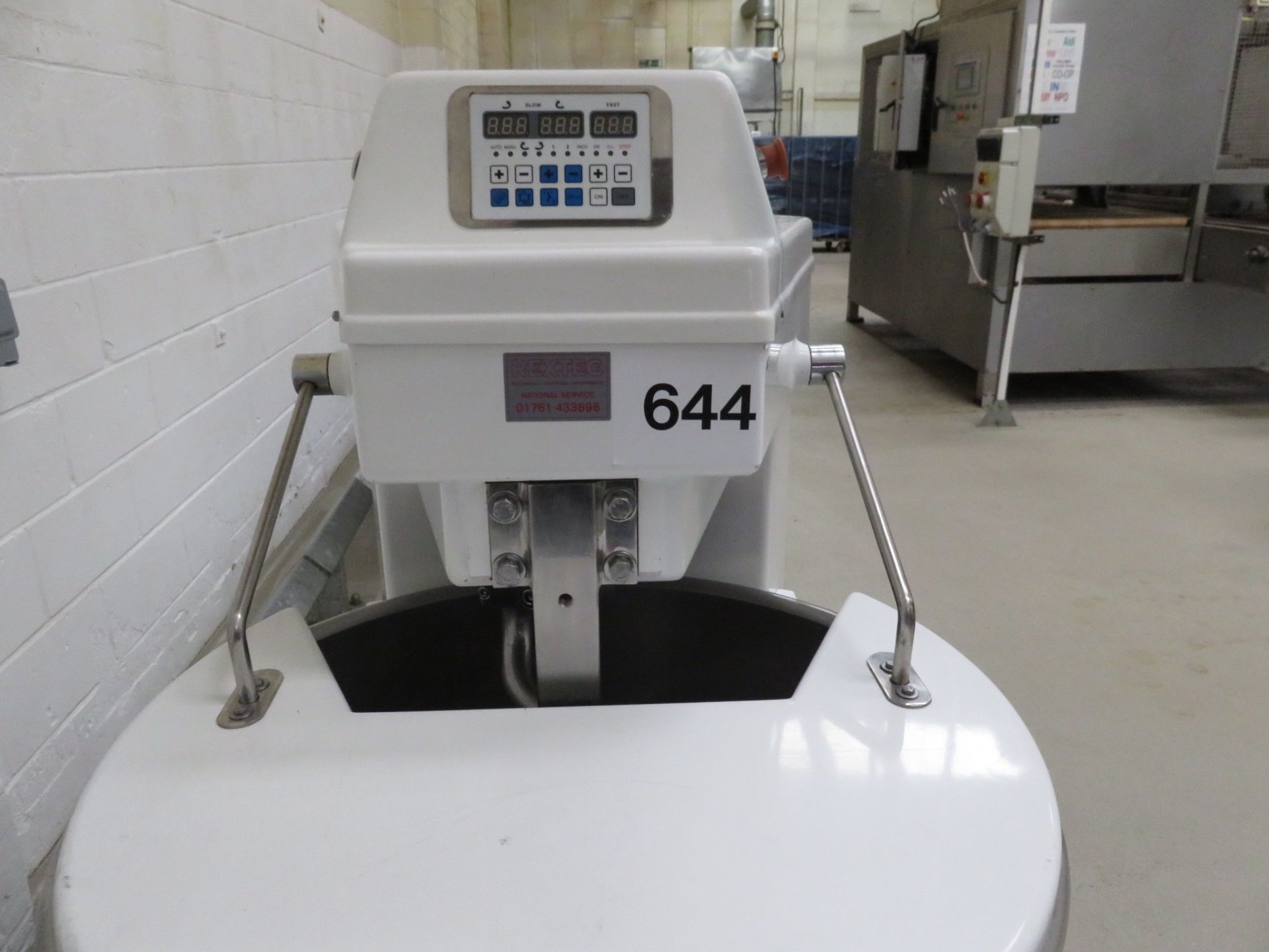 Spiral Mixer by RexTec. 80 ltr. S/s bowl. 2 speed forward & reverse. Lift out charge £30 - Image 4 of 4