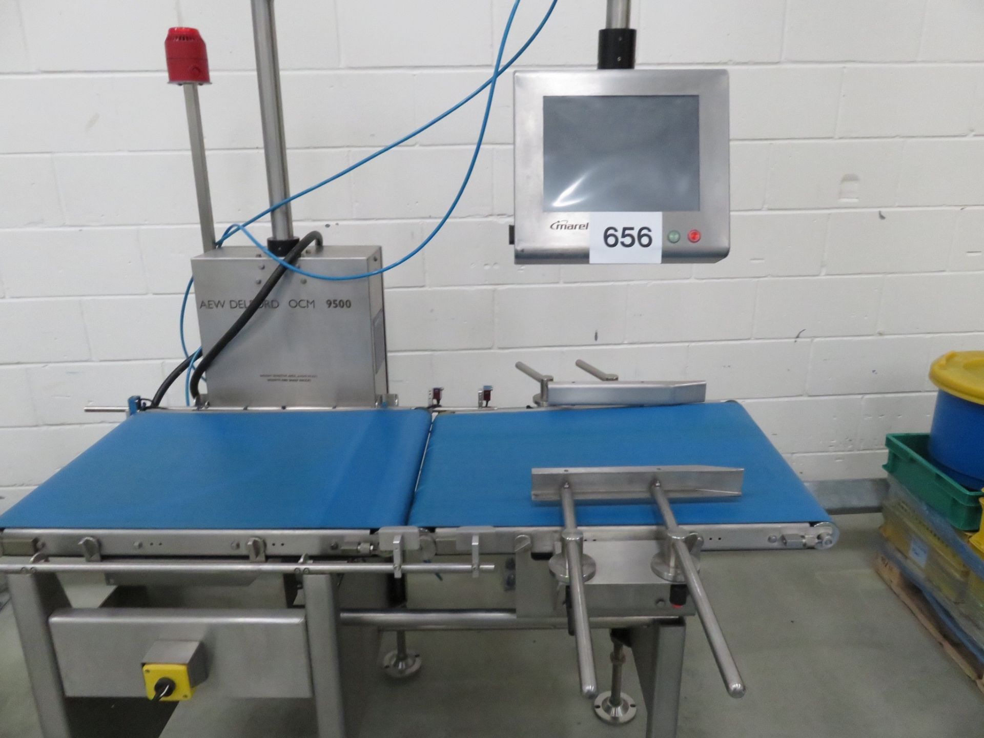 AEW Delford OCM 9500 Marel Check Weigh, price labeller for boxes/cartons. Lift out charge £30