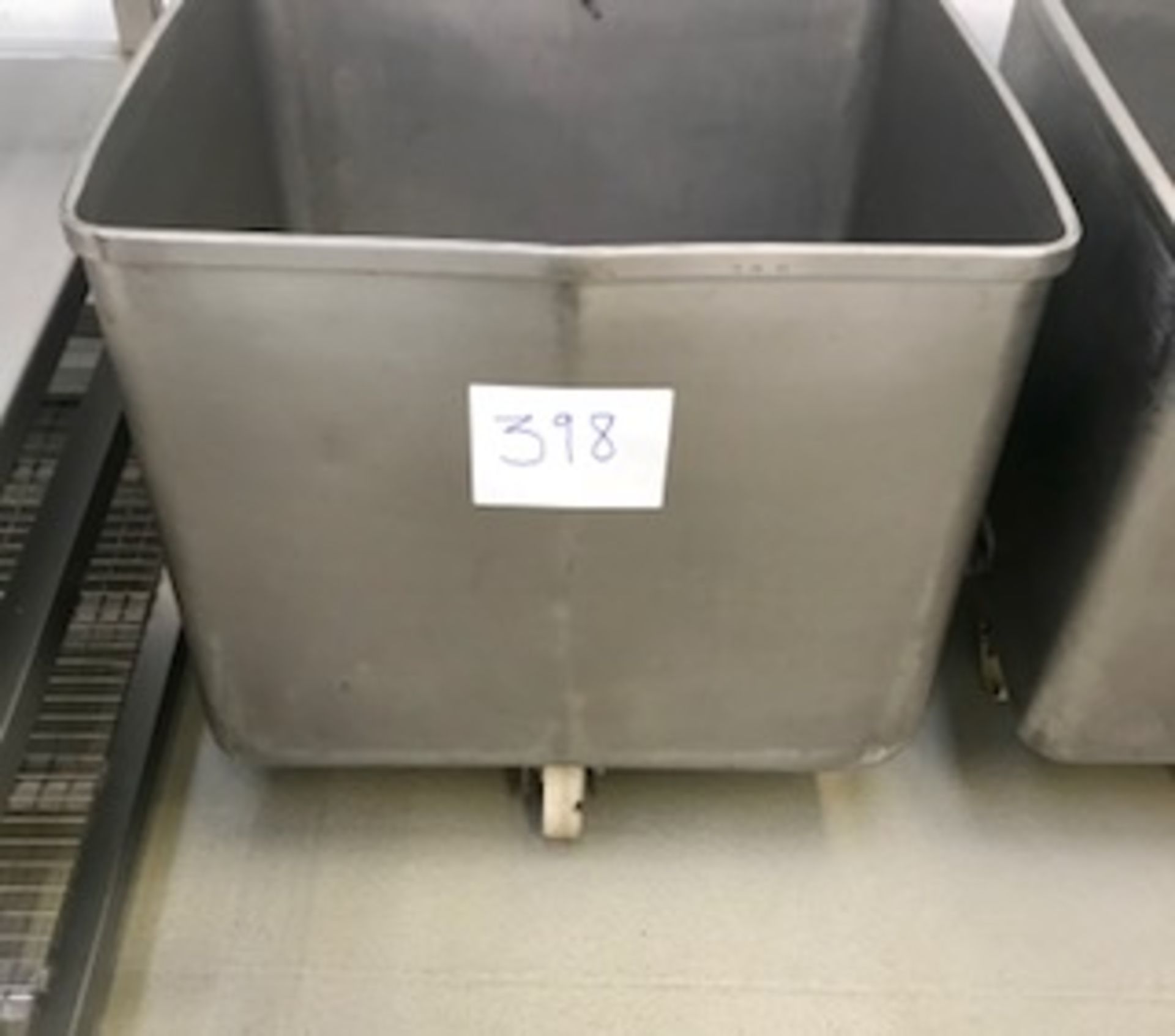 S/s 200 litre Tote Bin mobile. Lift out charge £10