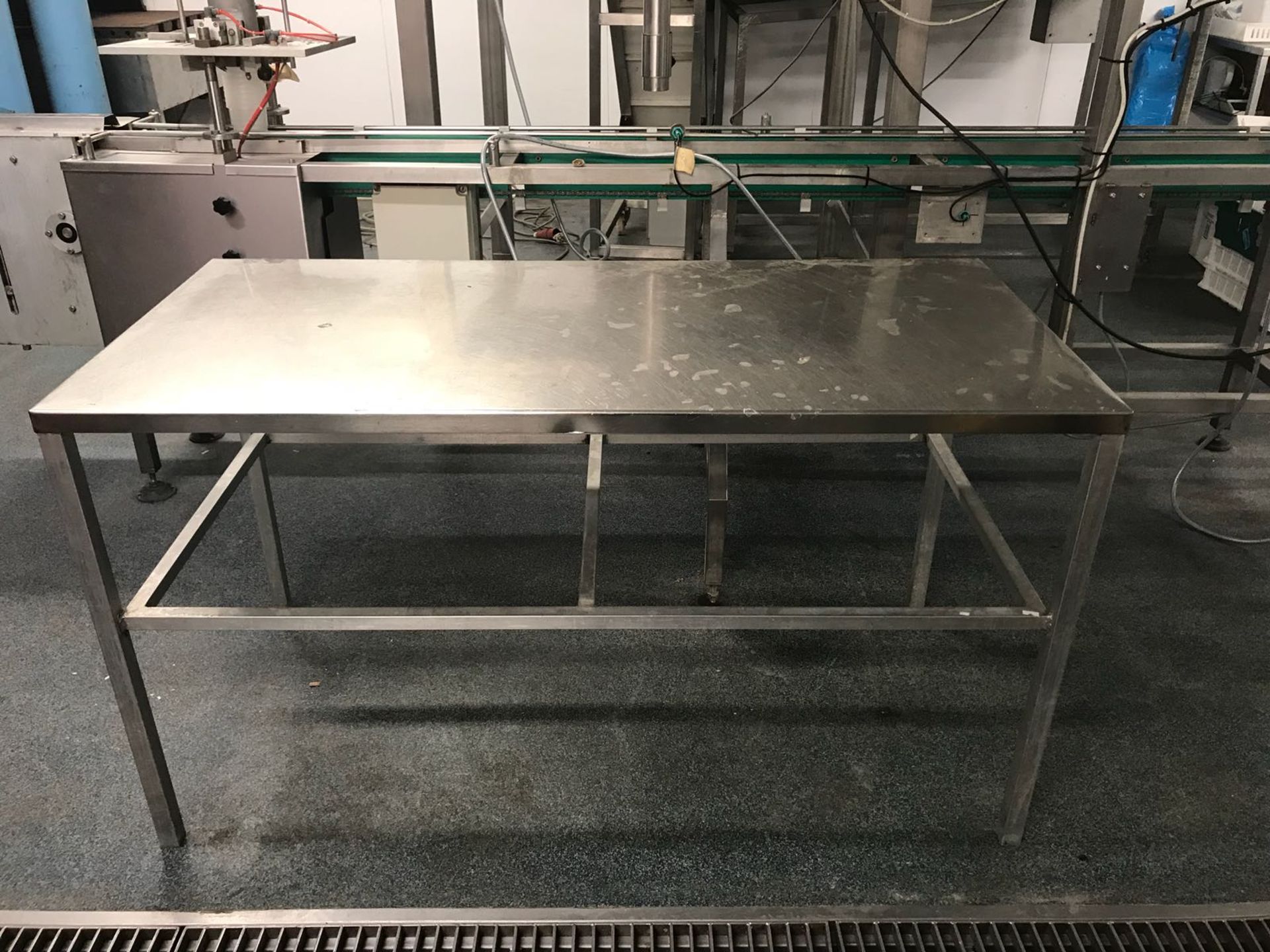 s/s table 1.45m x 700mm wide