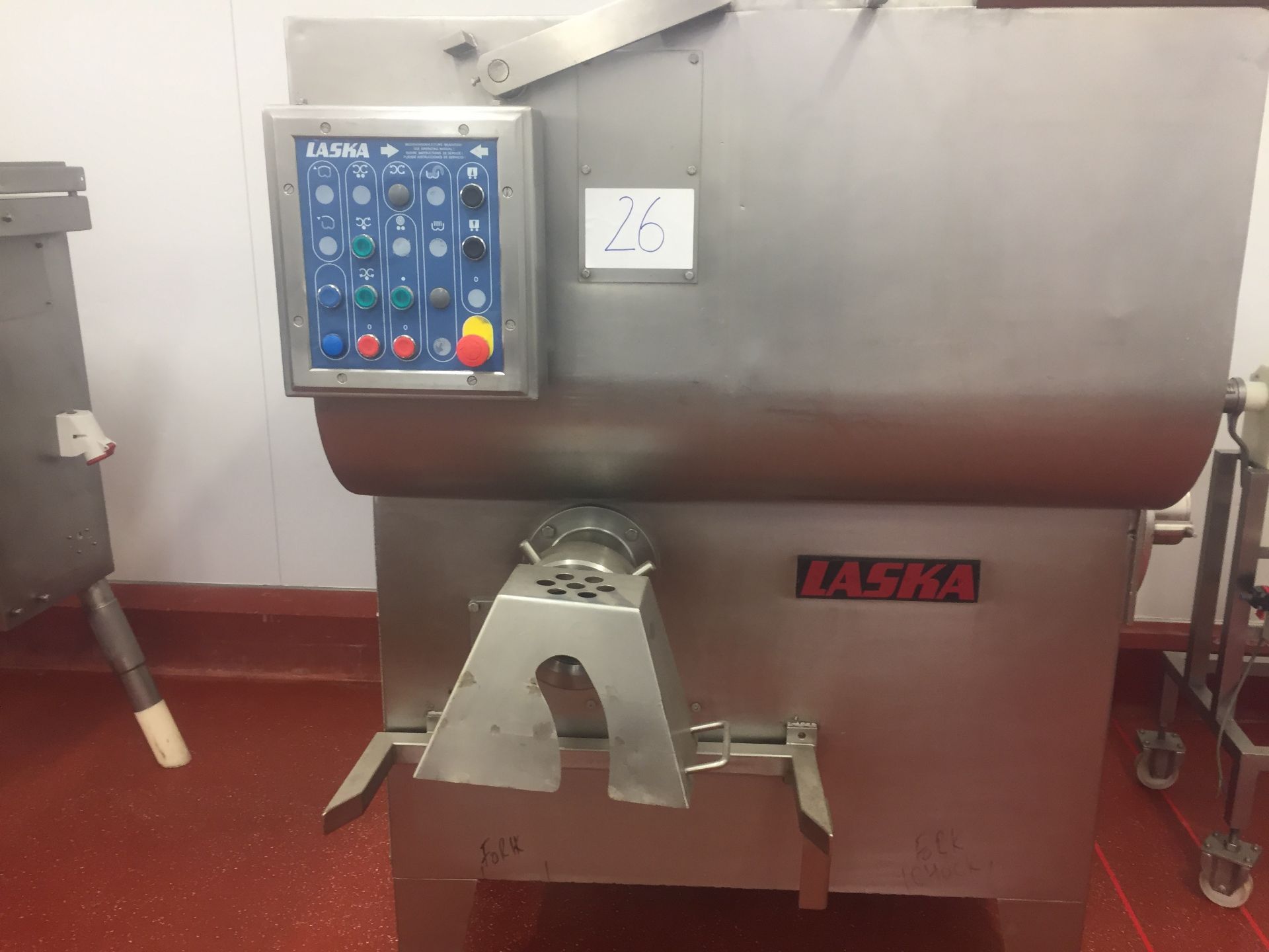 Laska cross feed Mixer Grinder. Model WMW1330. Totally S/s 400litre mixer/grind. Lift Out £60