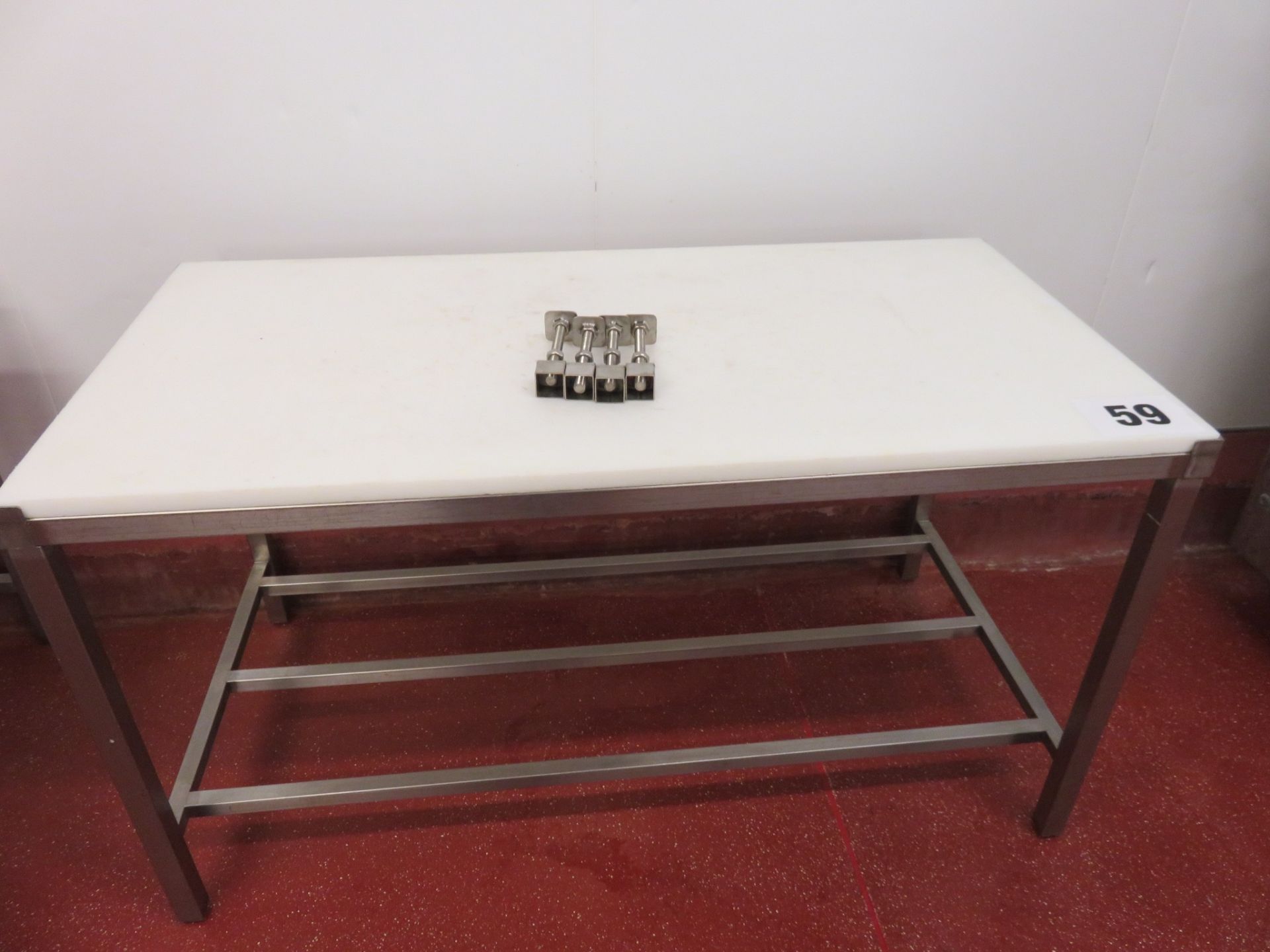 S/s Cutting Table 1.5metres x 750mm and 4 new adjustable legs. Lift Out £15