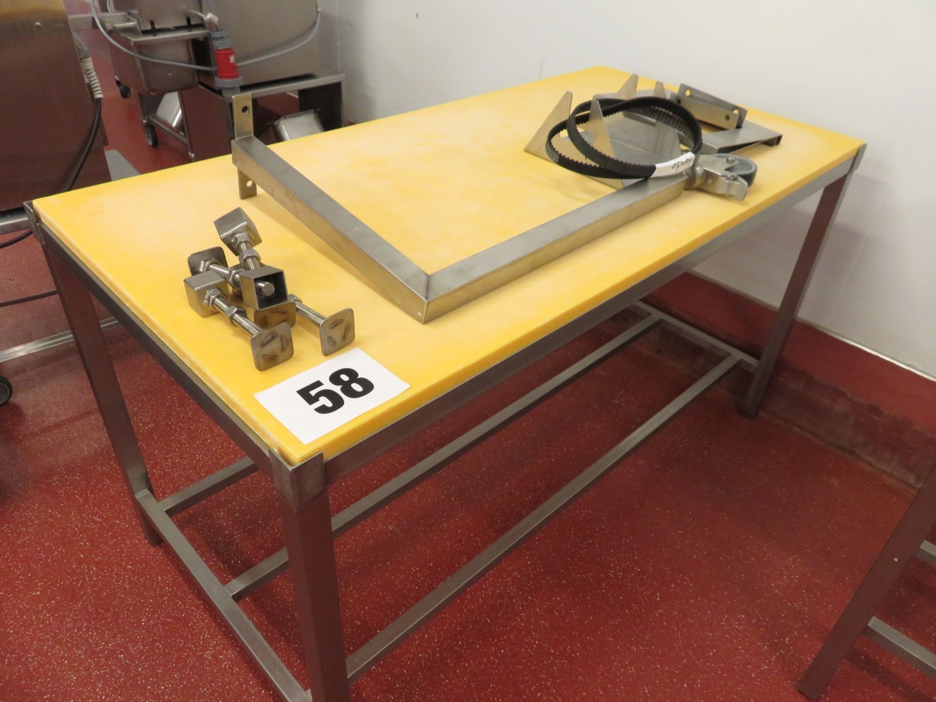 S/s Cutting Table 1.5metres x 750mm and 4 new adjustable legs. Lift Out £15