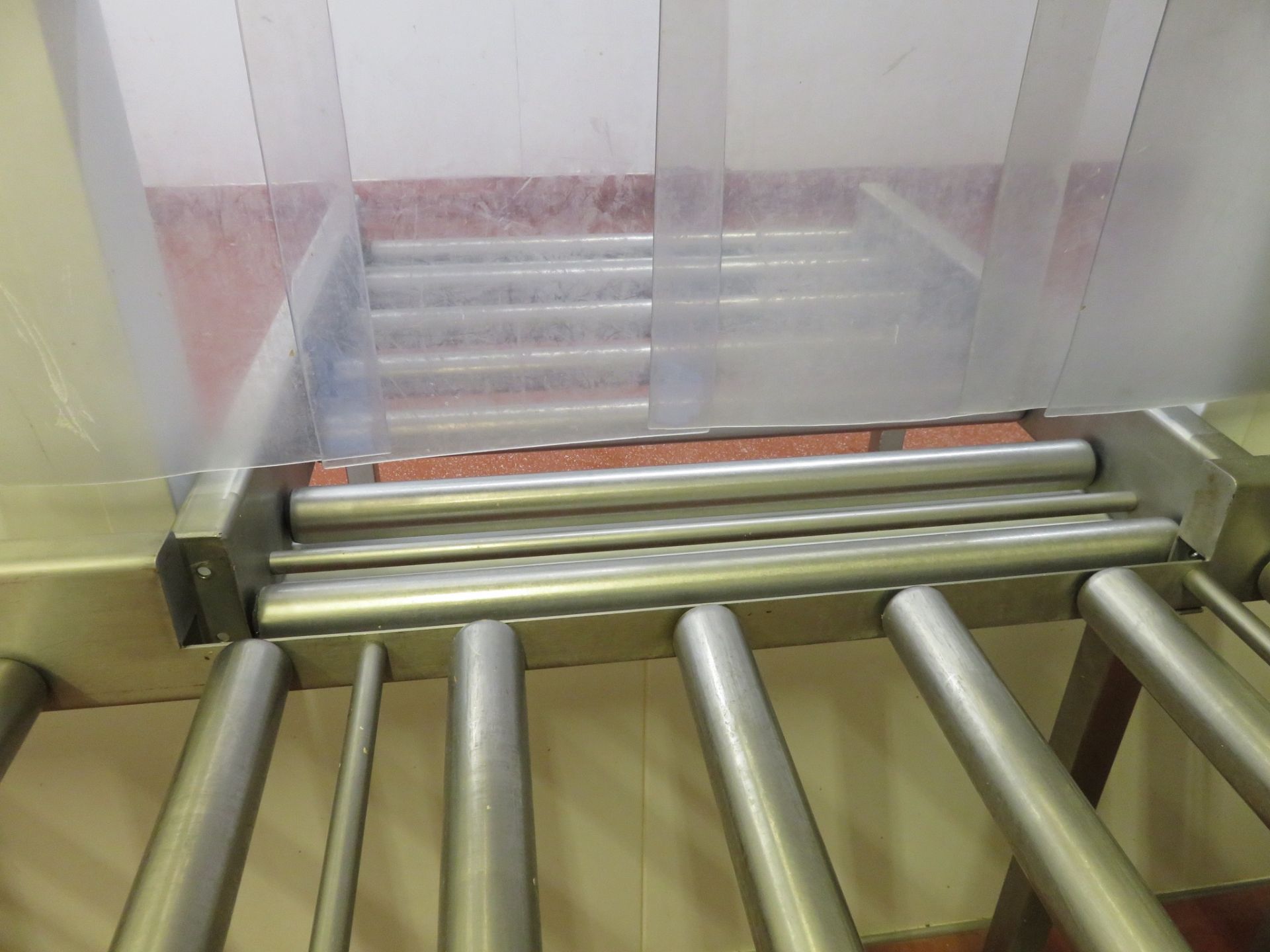 Roller Conveyor. 3.5 metres x 500mm wide. sly with right angle section. Lift Out £40 - Image 2 of 2