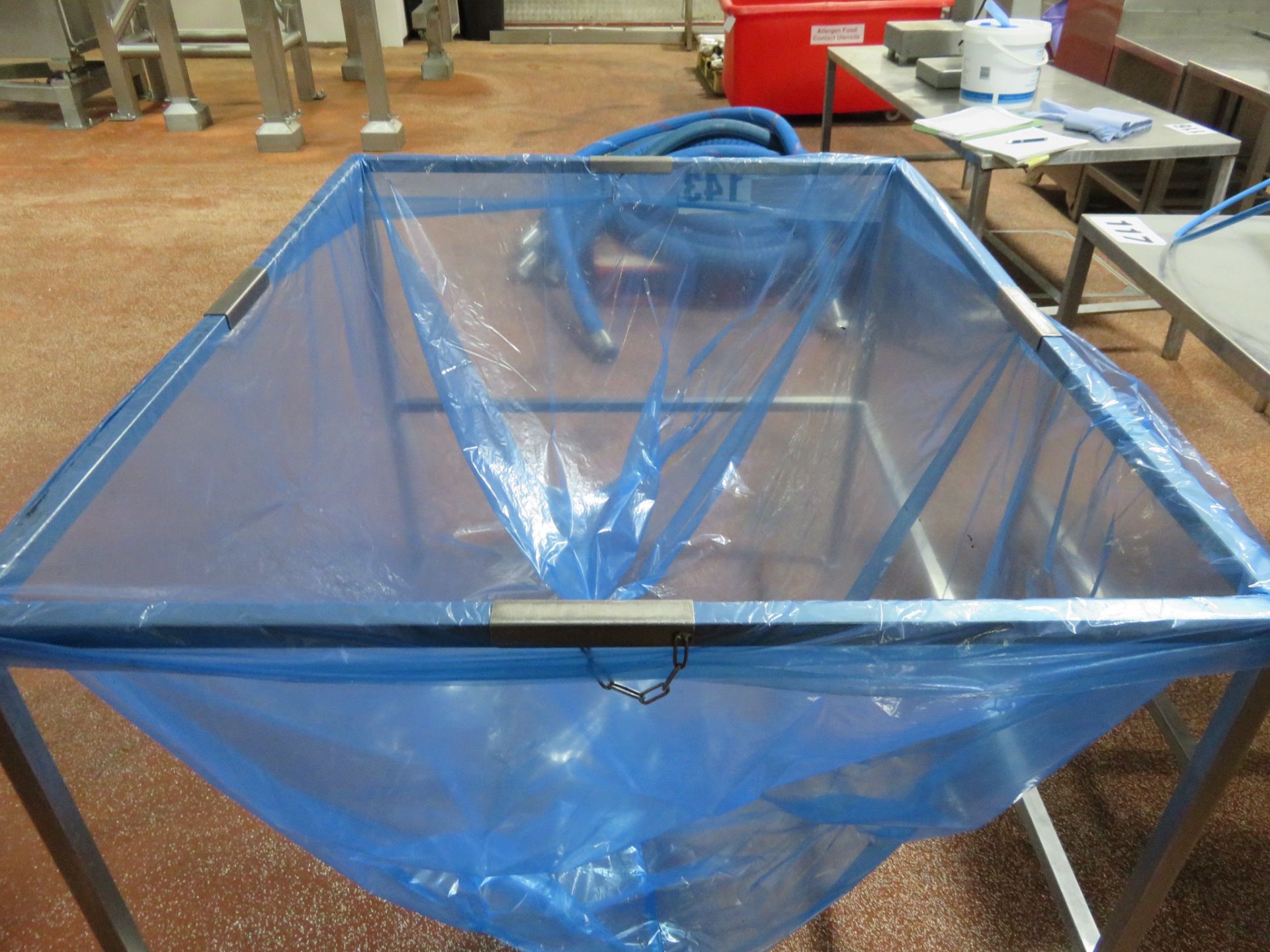 S/s bin liner Holders 1200mm x 1300mm x 960mm high. Lift Out £20 - Image 2 of 2