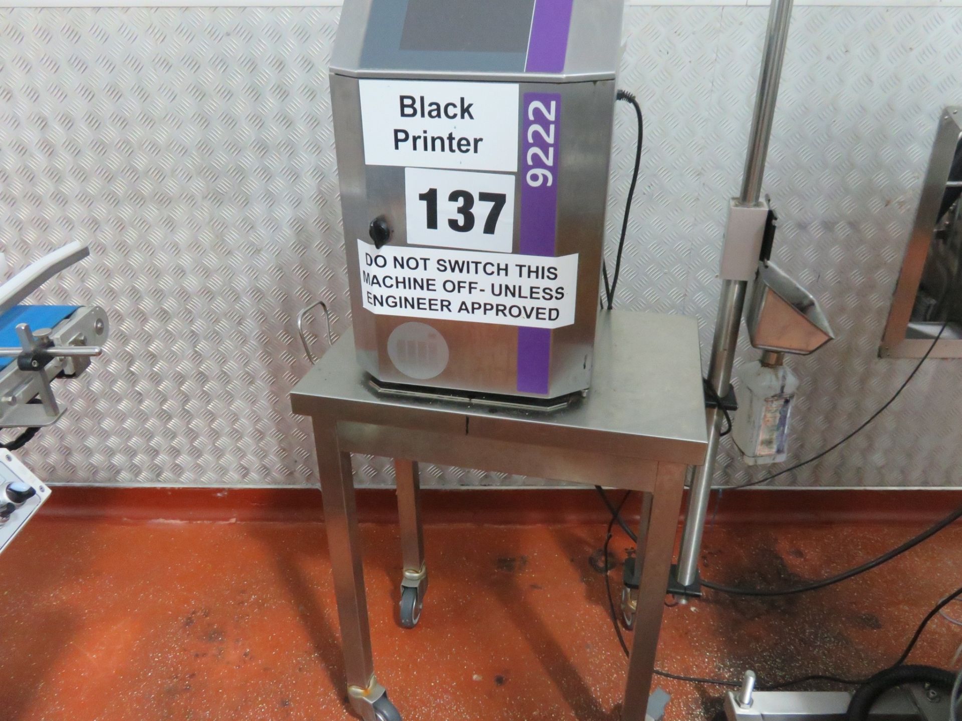 Markem 9222 Ink Jet Printer on table. Mobile. Lift Out £30