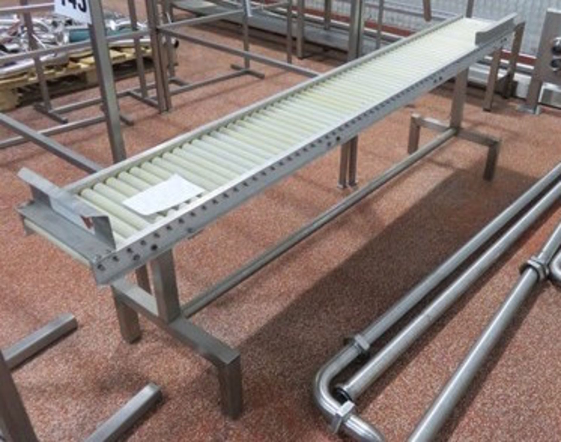 Roller Conveyor 2 meters long x 240mm wide rollers. Lift Out £40