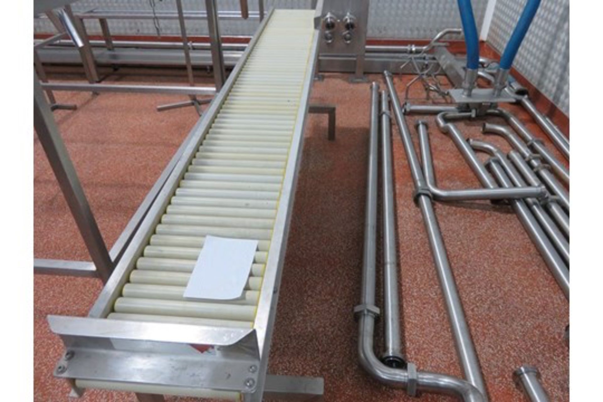 Roller Conveyor 2 meters long x 240mm wide rollers. Lift Out £40 - Image 2 of 2