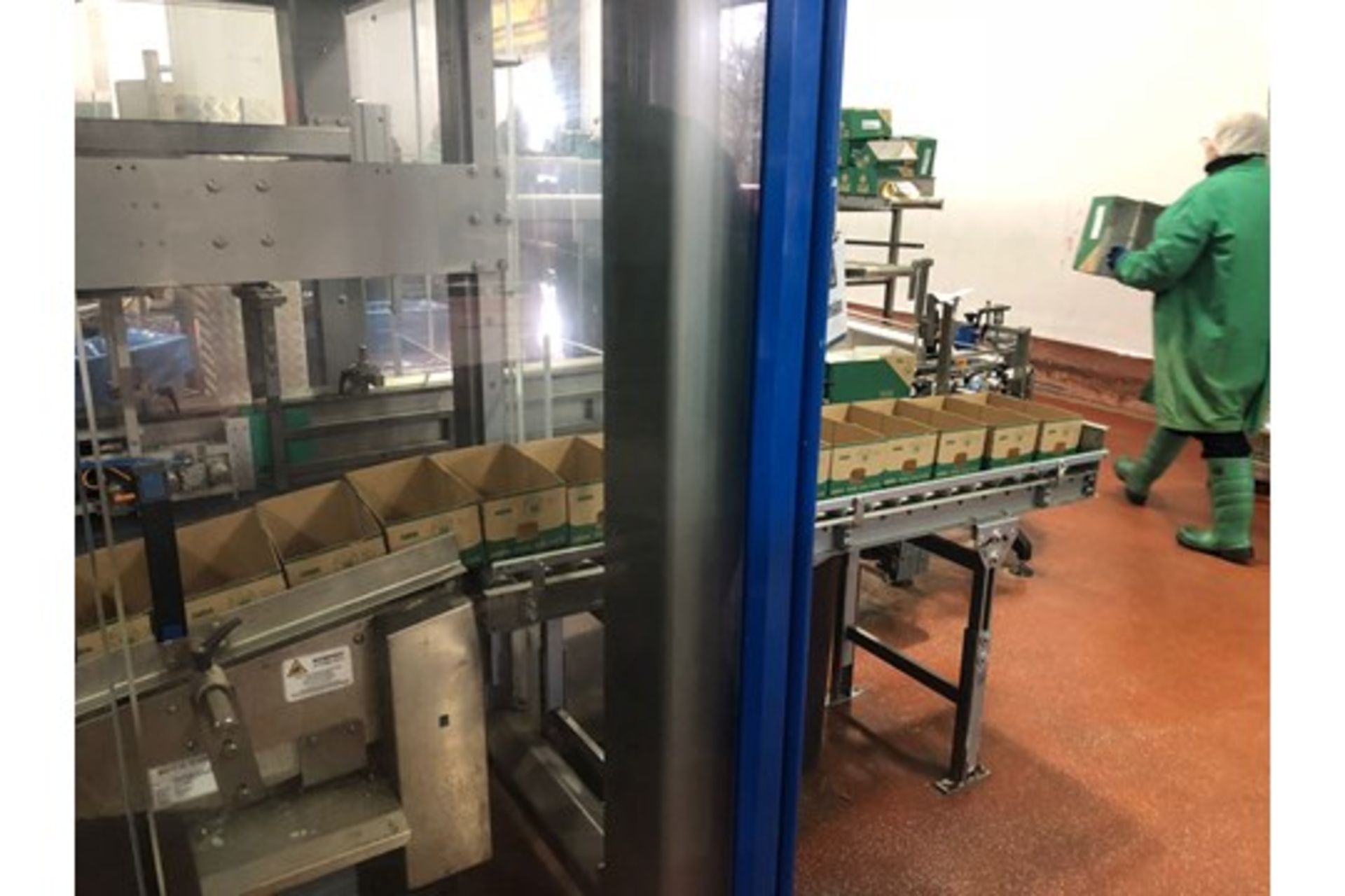 ETT Vepackung Type TFS40C. Punnet into case packing system including cardboard box erector with - Image 11 of 22