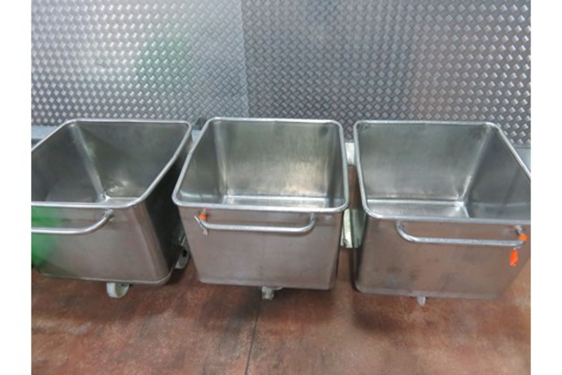 3 x S/s 200 litre Tote Bins. Lift Out £10