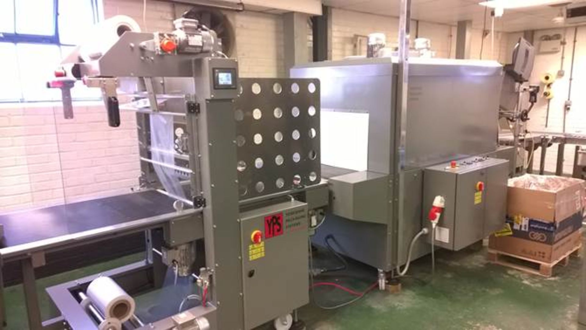 Yorkshire packaging inline auto shrink/sleeve sealer. 2015. Sealer and Tunnel. 600mm Jaw Width