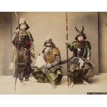 Japan.- Kusakabe Kimbei. Photograph Album, 50 hand-coloured albumen prints, oblong folio, …