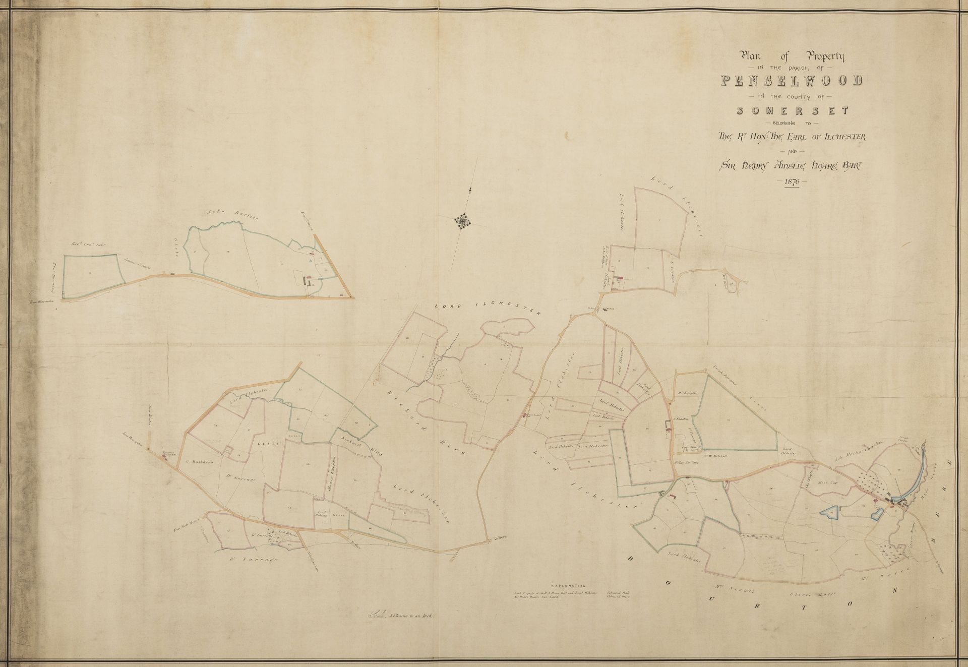 Somerset, Penselwood. Plan of the Property in the Parish of Penselwood in the County of Somerset …