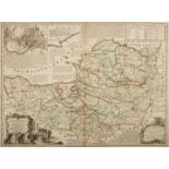 Somerset.- Bowen (Emanuel) An Improved Map of the County of Somerset Divided into it's Hundreds, …