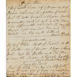 Cookery Recipes.- Collection of recipes, manuscript, 1822.