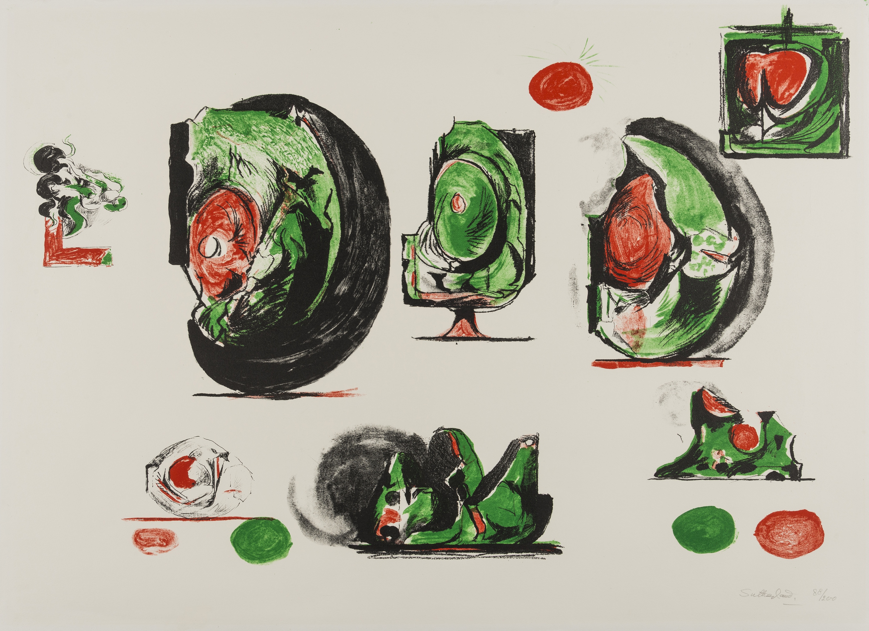 Graham Sutherland (1903-1980) Study Boards (Tassi 116)