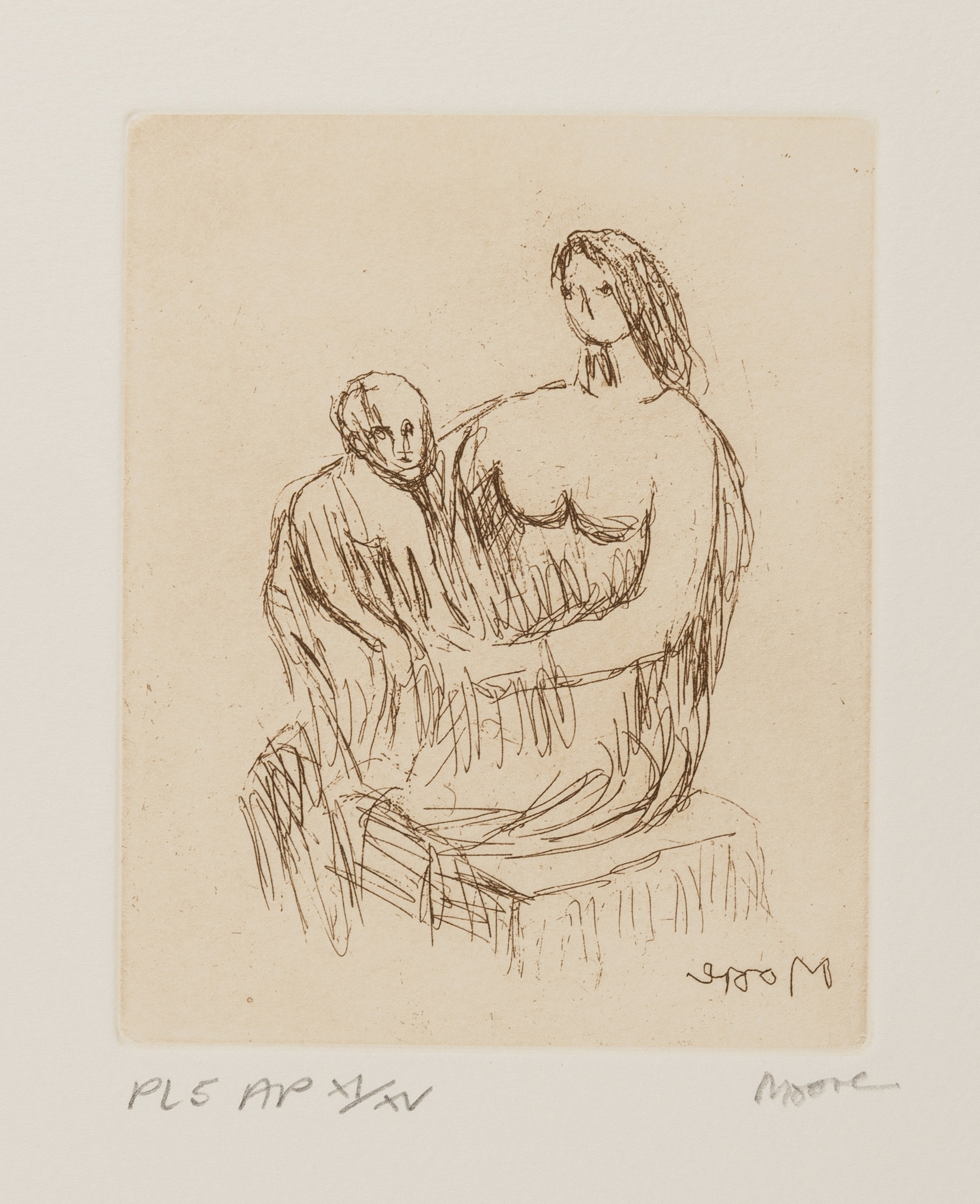 Henry Moore (1896-1986) Mother and Child (Cramer 705)