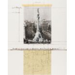 Christo & Jeanne Claude (b.1935; 1935-2009) Wrapped Monument to Cristobal Colon, Project for …