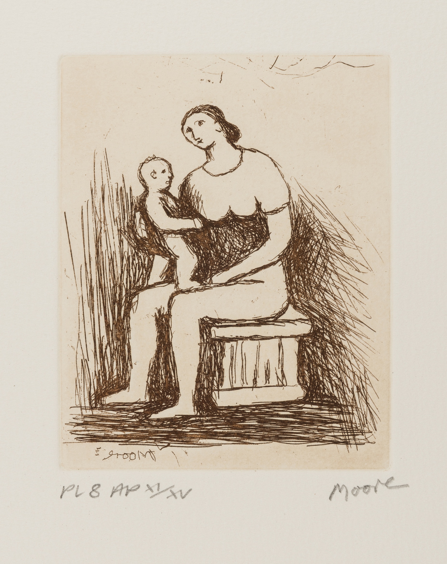 Henry Moore (1896-1986) Mother and Child (Cramer 708)