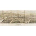 London.- Illustrated London News (The) London from the South Side of the Thames, bird's-eye …