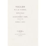 Bodoni.- Pope (Alexander) Saggio sull'Uomo, translated by Michele Leoni, Parma, Bodoni, 1819.