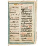 Printed on vellum.- A leaf from a missal, [c.1520].