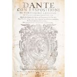 Alighieri Dante. Dante con l'espositioni di Christoforo Landino et d'Alessandro Vellutello. …