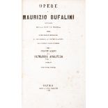 Bufalini Maurizio. Opere... Napoli: L. Padoa, 1857 - 1858 (Unito a:) Id. Instituzioni di patologia …