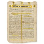 Broadside.- Copy (A) of a Letter written by our Blessed Lord and Saviour Jesus Christ..., …