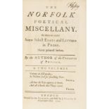 Cowper (Ashley) The Norfolk Poetical Miscellany, 2 vol., first edition, for the Author, and sold …