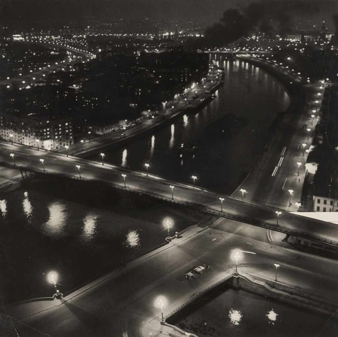 Mikhail Trakhman (1918-1976) Moscow by Night; Zarevo at Dawn, 1940s