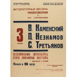 Alexander Rodchenko (1891-1956) Literature Evenings: Mayakovsky and His Contemporaries, nd.