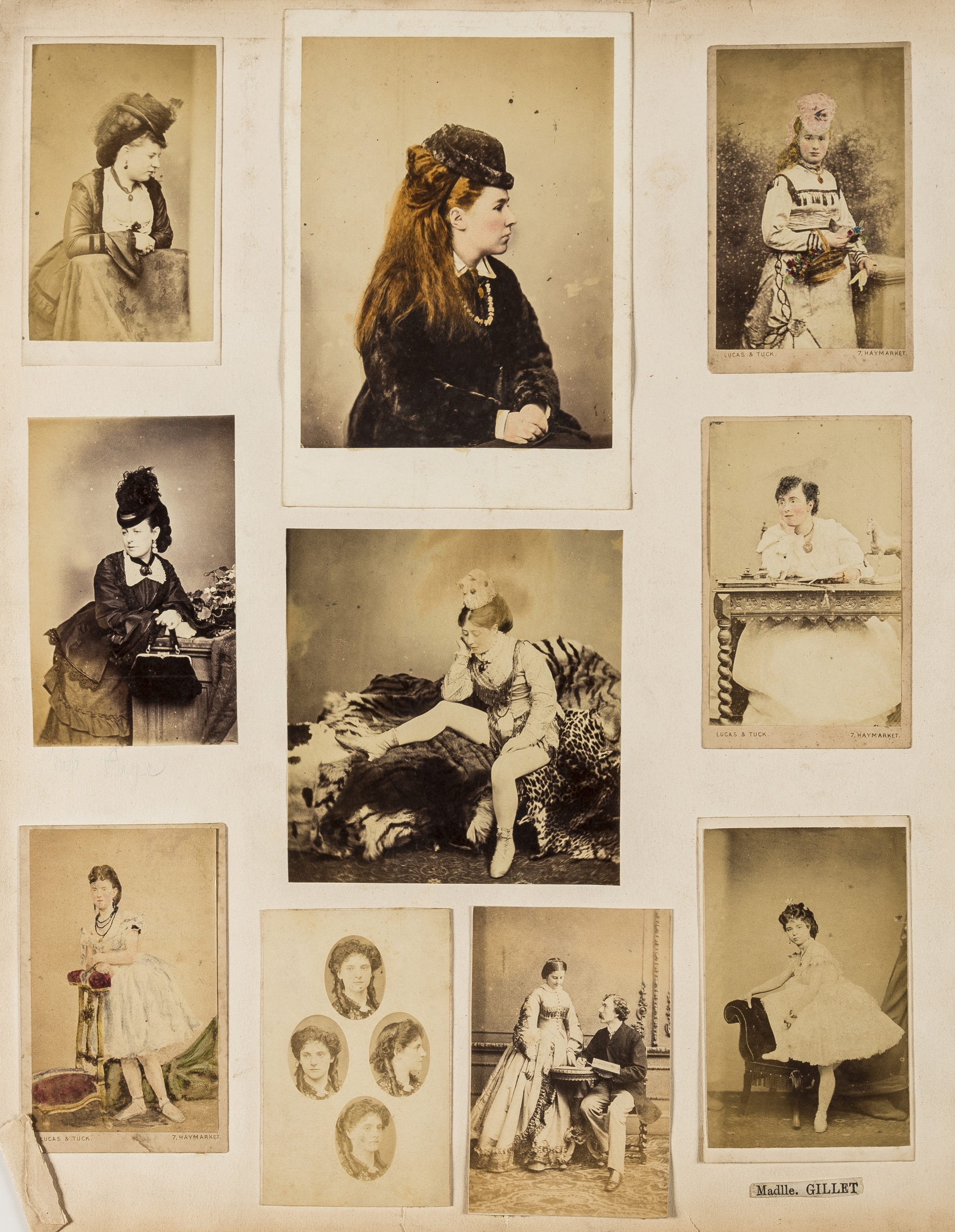 Unknown photographer, A group of actors and celebrities portraits, 1880s - Image 3 of 4