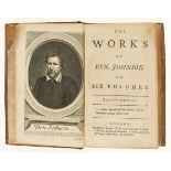 Jonson (Ben) The Works, first octavo and illustrated edition, Printed for J. Walthoe [and others], …