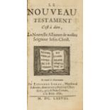 Bible, French.- , Le Nouveau Testament, Paris, Estienne Lucas, 1678; and an Amsterdam NT of 1646 (2)