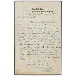 Dickens (Charles) Autograph Letter signed to George Holsworth, 1865, researching the history of …