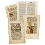 Incunable leaves.- Columnis (Guido de) Historia destructionis Troiae [German], Augsburg, [Johann …