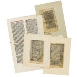 Printed on vellum.- Horae, [Paris], [Simon Vostre], 1486; and 6 other ff. printed on vellum, …