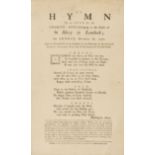 18th century charity school broadside.- An Hymn To be Sung by the Charity-Boys belonging to the …