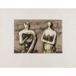 Henry Moore (1898-1986) Man and Woman Three-quarter Figures (Cramer 490)