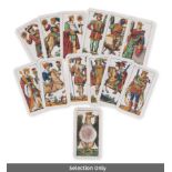 Tarocchi cards.- Cassini (Guido, publisher) A pack of 40 tarrochi cards, Brescia, 1920; and 2 …