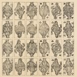 Playing cards.- Solesio (Faustino, publisher) Six sheets of uncut court cards, [probably late 19th …