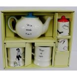 A boxed Whittard of Chelsea 'Tea for Two' teapot, mug, cream bowl and sugar set