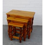 A pine nest of three tables (3)